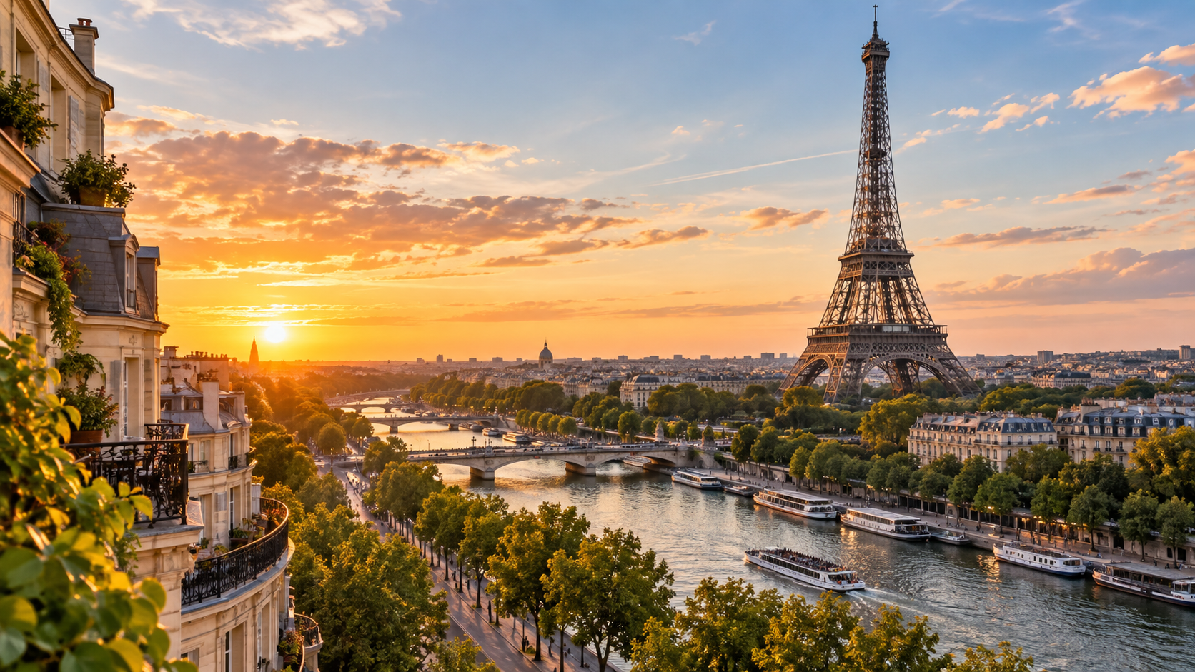Torre Eiffel e panorama di Parigi